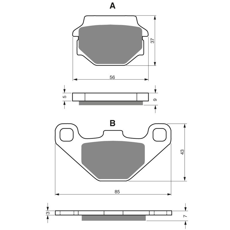 Pastillas freno trasero EC125(93-)