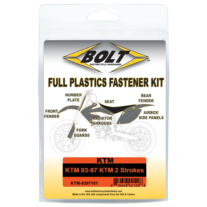Kit Sujeción Plásticos KTM 2T 125-360 (93-97)
