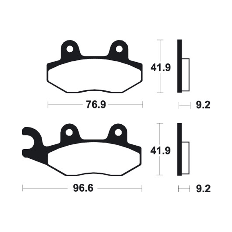 Brake Pads Daelim 50 front/Kymco Vitality 50 front (04-10