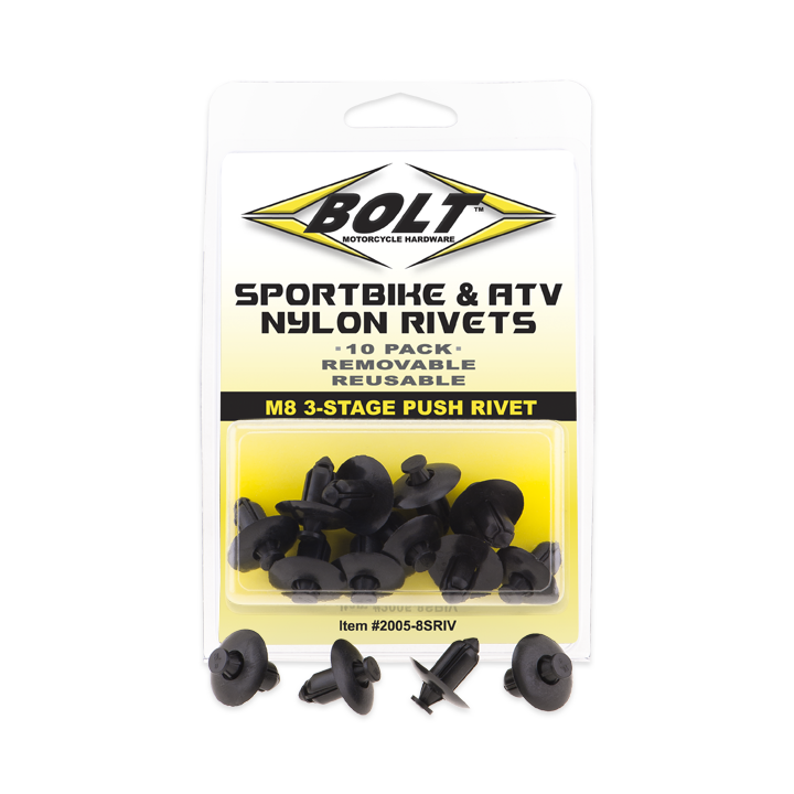 Remaches nylon M8 (10 uds.)