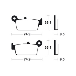 [BE104MA] Brake Pads Honda XR650/Suzuki DRZ400 KLX250 (98-07) Front
