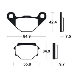 [BE184MA] Aprilia RX125 Rear Brake Pads