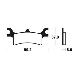 [BE287MO] Polaris Rear Brake Pads
