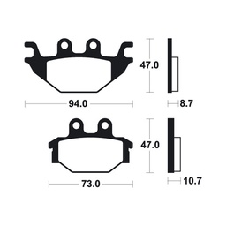 [BE310MOR] Kymco 250 Urban Quad Brake Pads