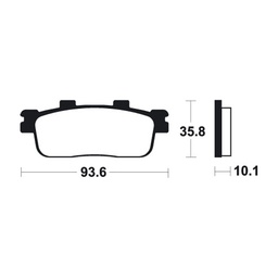 [BE347MA] SYM 200 Evo Rear Brake Pads