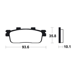 [BE347MSS] SYM 250 GTS Rear Brake Pads