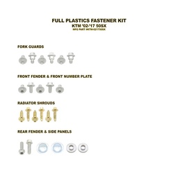 [BT-KTM-021750SX] PLASTIC FASTENER KIT KTM/GAS SX50 02-25, MC50 21-25